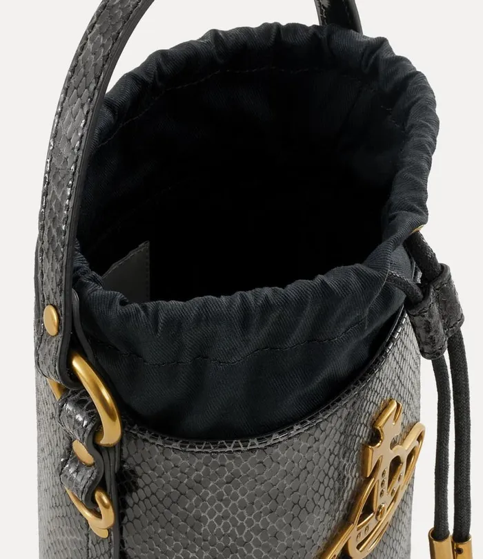Women Daisy Drawstring Bucket Bag Black Vivienne Westwood Handbags Women Daisy Drawstring Bucket Bag Black Vivienne Westwood Handbags