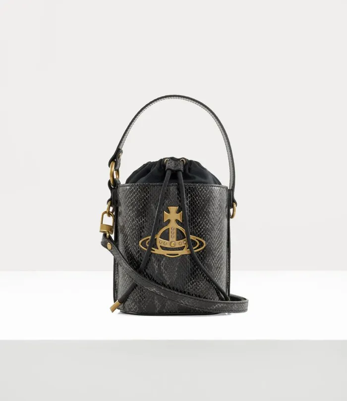 Women Daisy Drawstring Bucket Bag Black Vivienne Westwood Handbags Women Daisy Drawstring Bucket Bag Black Vivienne Westwood Handbags