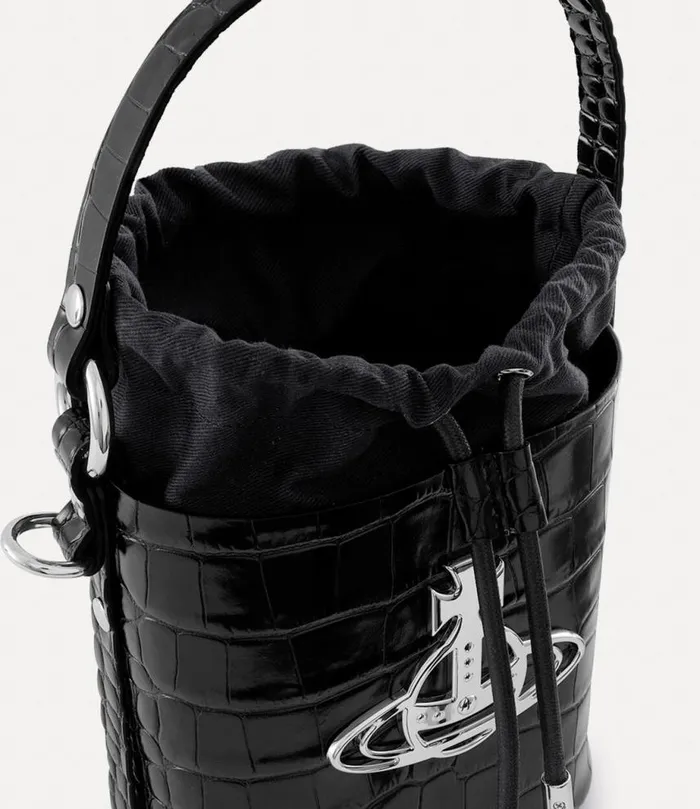 Women Daisy Drawstring Bucket Black Vivienne Westwood Handbags Women Daisy Drawstring Bucket Black Vivienne Westwood Handbags