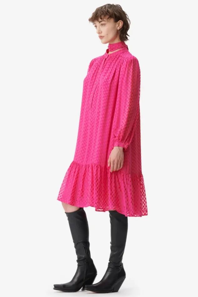 Women Dresses Lala Berlin Dress Day Viscosesilk Blend Polka Dot Dragonfruit Women Dresses Lala Berlin Dress Day Viscosesilk Blend Polka Dot Dragonfruit