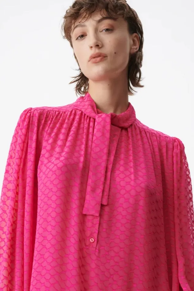 Women Dresses Lala Berlin Dress Day Viscosesilk Blend Polka Dot Dragonfruit Women Dresses Lala Berlin Dress Day Viscosesilk Blend Polka Dot Dragonfruit