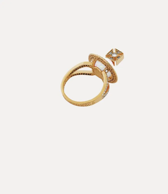 Women Eabha Ring Goldwhitesyntheticopalwhitecz Vivienne Westwood Classic Styles Women Eabha Ring Goldwhitesyntheticopalwhitecz Vivienne Westwood Classic Styles