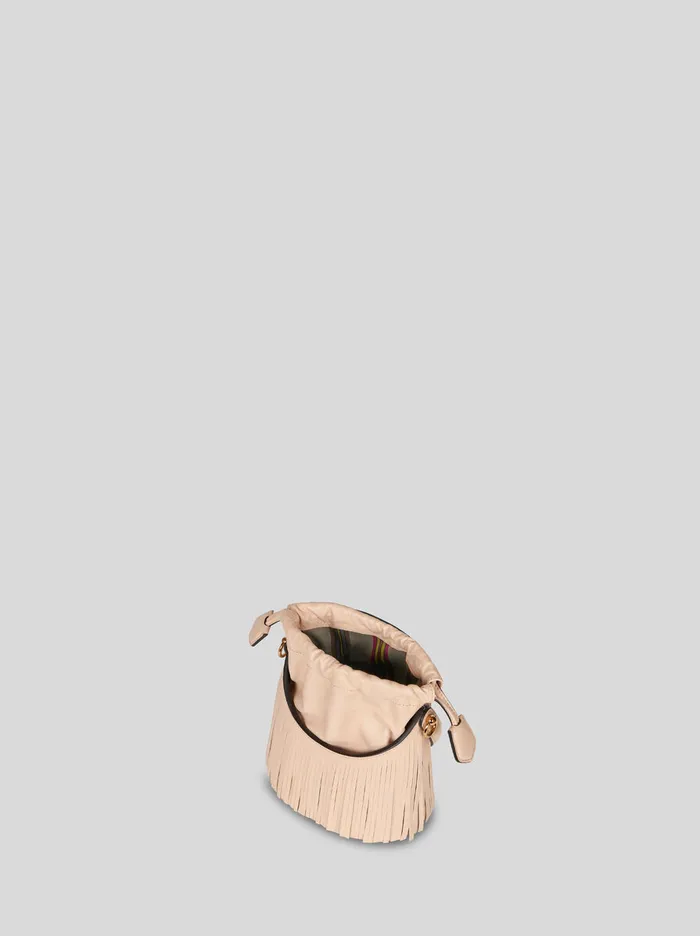 Women Etro Bucket Bags Small Saturno Bag With Fringing Pink Women Etro Bucket Bags Small Saturno Bag With Fringing Pink