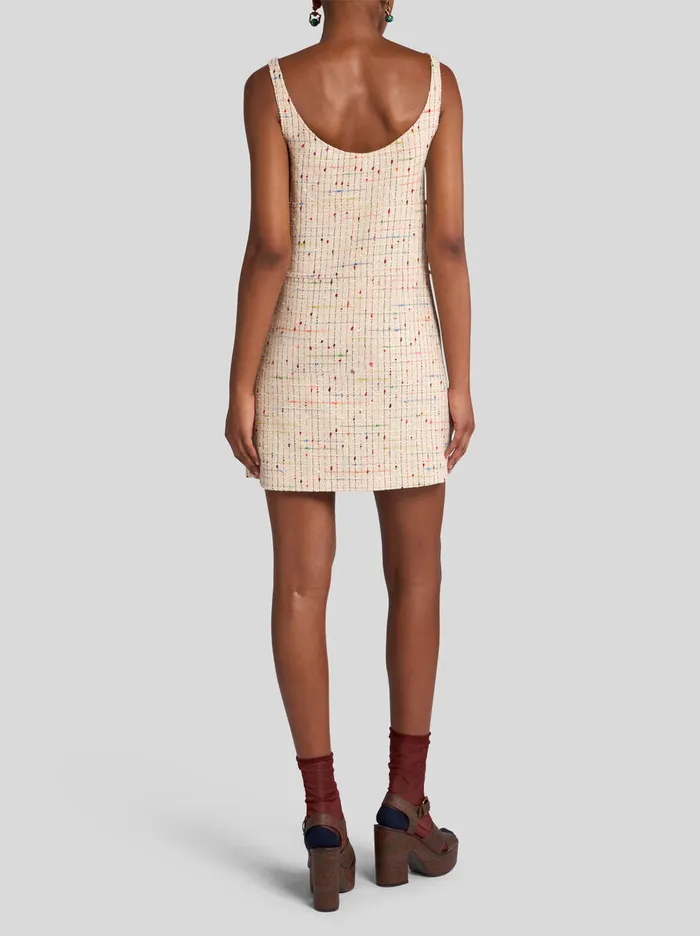 Women Etro Dresses Boucl Mini Dress White Women Etro Dresses Boucl Mini Dress White