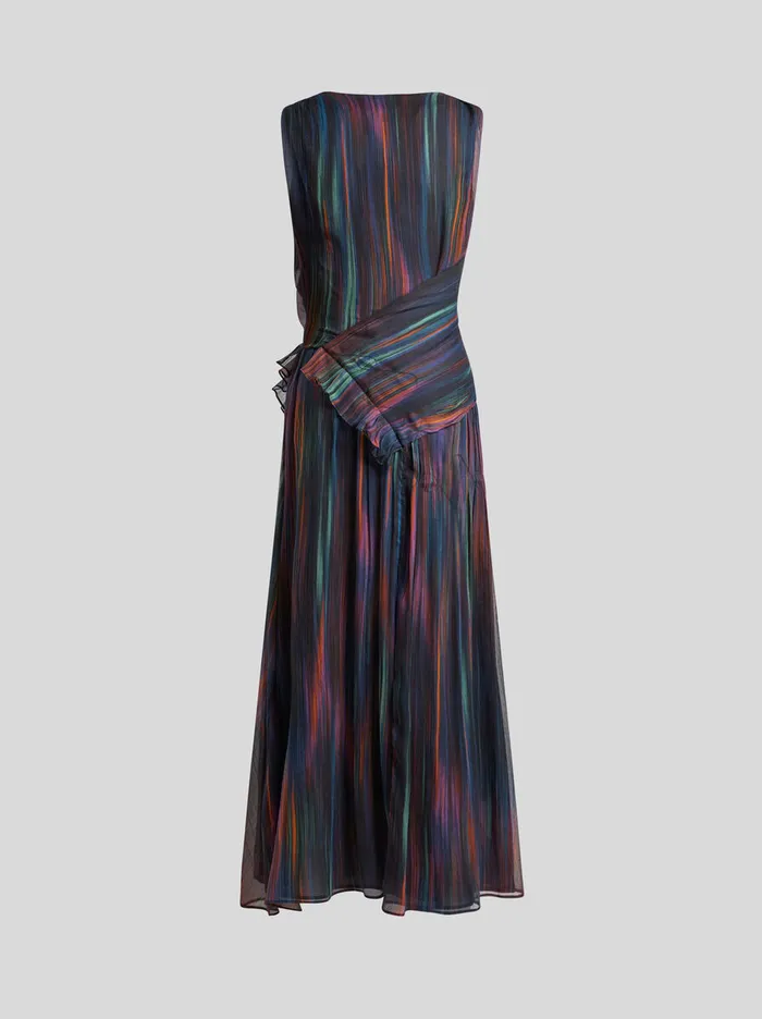 Women Etro Dresses Printed Silk Dress Pink Women Etro Dresses Printed Silk Dress Pink