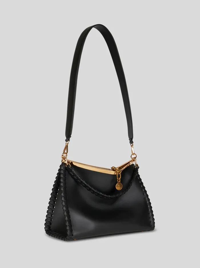 Women Etro Shoulder Bags Large Vela Bag With Thread Work Black Women Etro Shoulder Bags Large Vela Bag With Thread Work Black