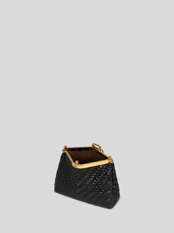 Women Etro Shoulder Bags Small Woven Vela Bag Black Women Etro Shoulder Bags Small Woven Vela Bag Black