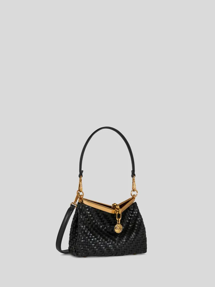 Women Etro Shoulder Bags Small Woven Vela Bag Black Women Etro Shoulder Bags Small Woven Vela Bag Black