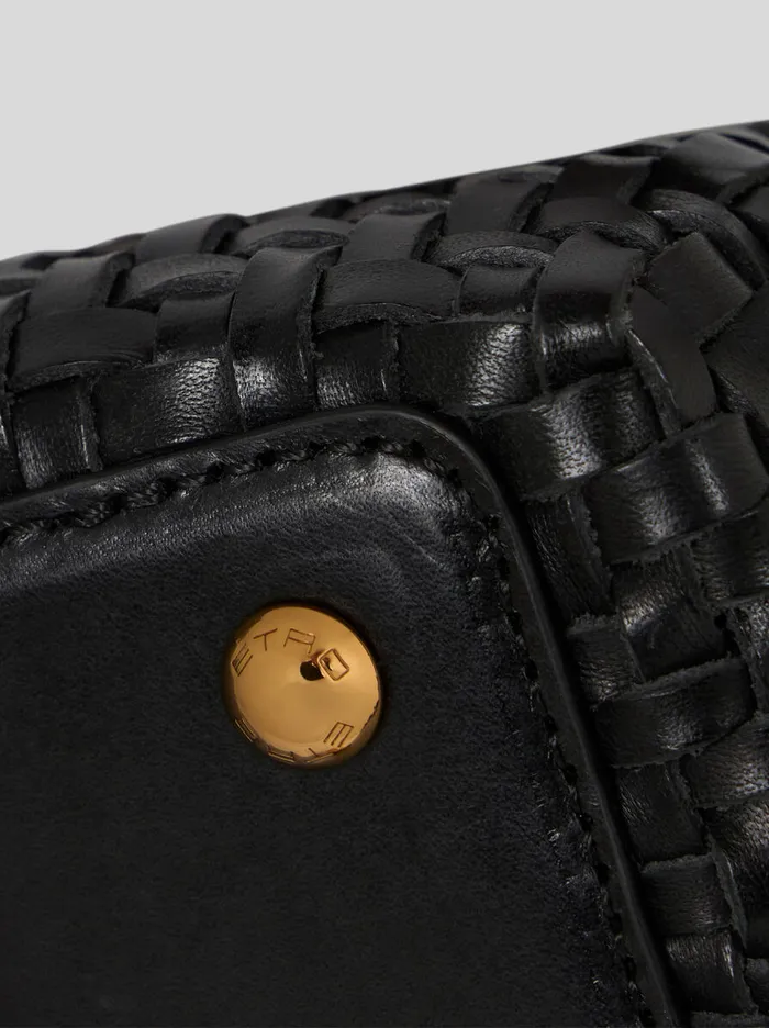 Women Etro Shoulder Bags Small Woven Vela Bag Black Women Etro Shoulder Bags Small Woven Vela Bag Black