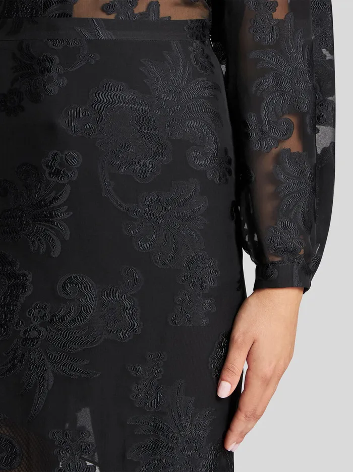 Women Etro Skirts Fil Coup Chiffon Skirt Black Women Etro Skirts Fil Coup Chiffon Skirt Black