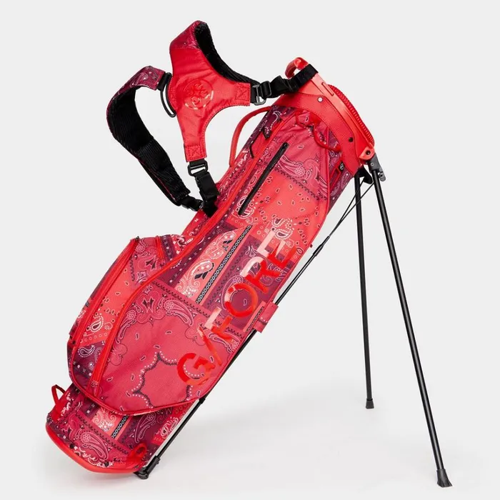 Women GFORE Red Bandana Lightweight Carry Golf Bags