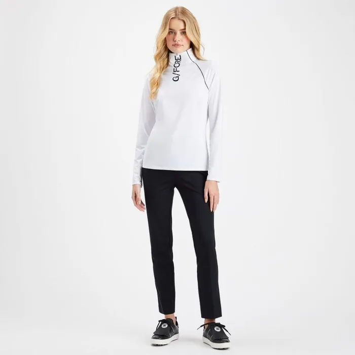 Women GFORE White Sun Shield Silky Tech Nylon Base Layer Mid Layers