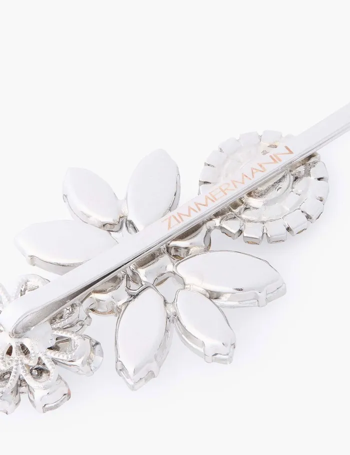 Women Hair Accessories Zimmermann Embellished Hair Pin Set Silverclear