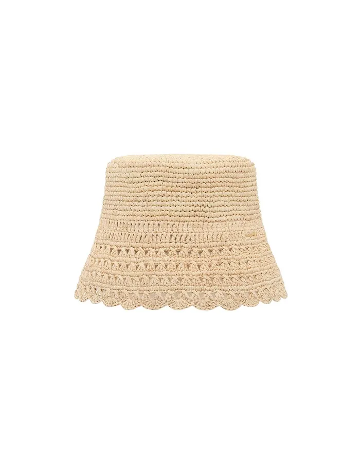 Women Hats Zimmermann Raffia Bucket Hat Natural