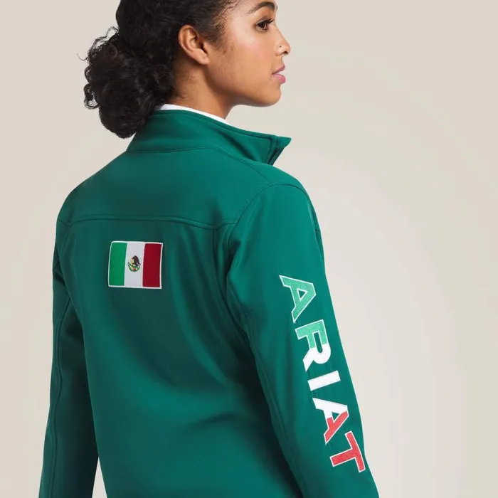 Women Jackets and Vests Ariat Classic Team Softshell MEXICO Jacket Verde Women Jackets and Vests Ariat Classic Team Softshell MEXICO Jacket Verde