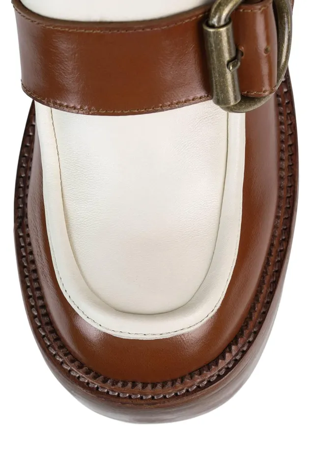 Women Jeffrey Campbell Boot OFFSET Tan Ivory