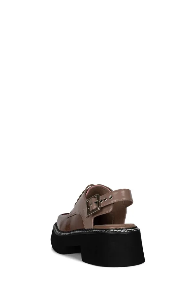Women Jeffrey Campbell ManTailored BOOKS Brown Box Pink Multi