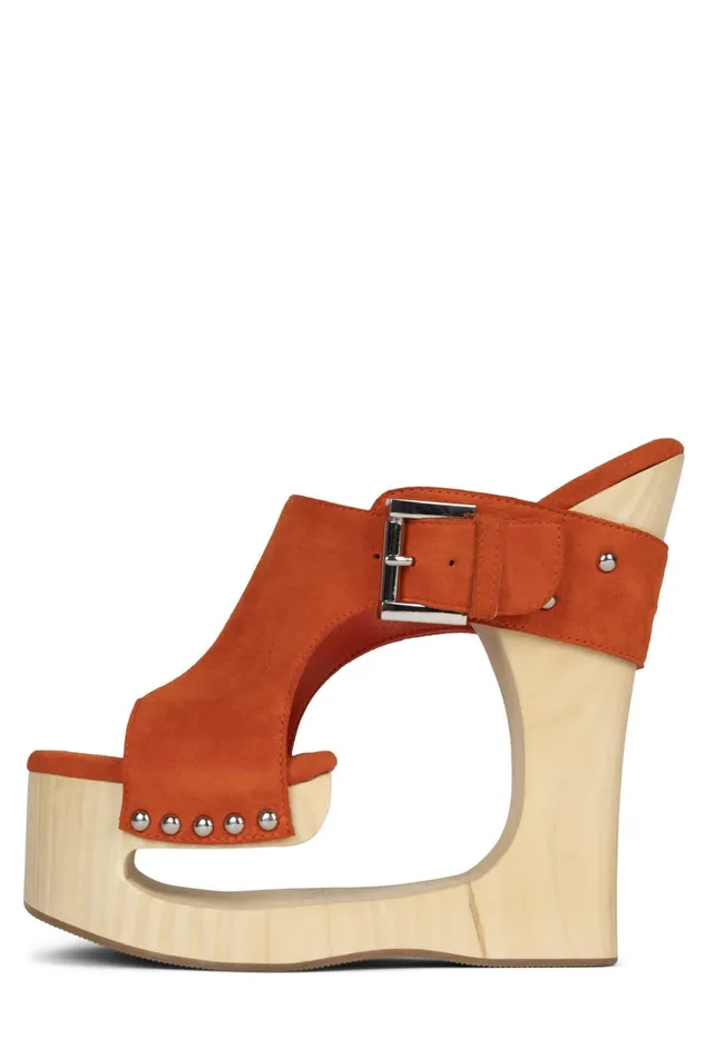 Women Jeffrey Campbell Sandal ETHEREAL Mustard Suede