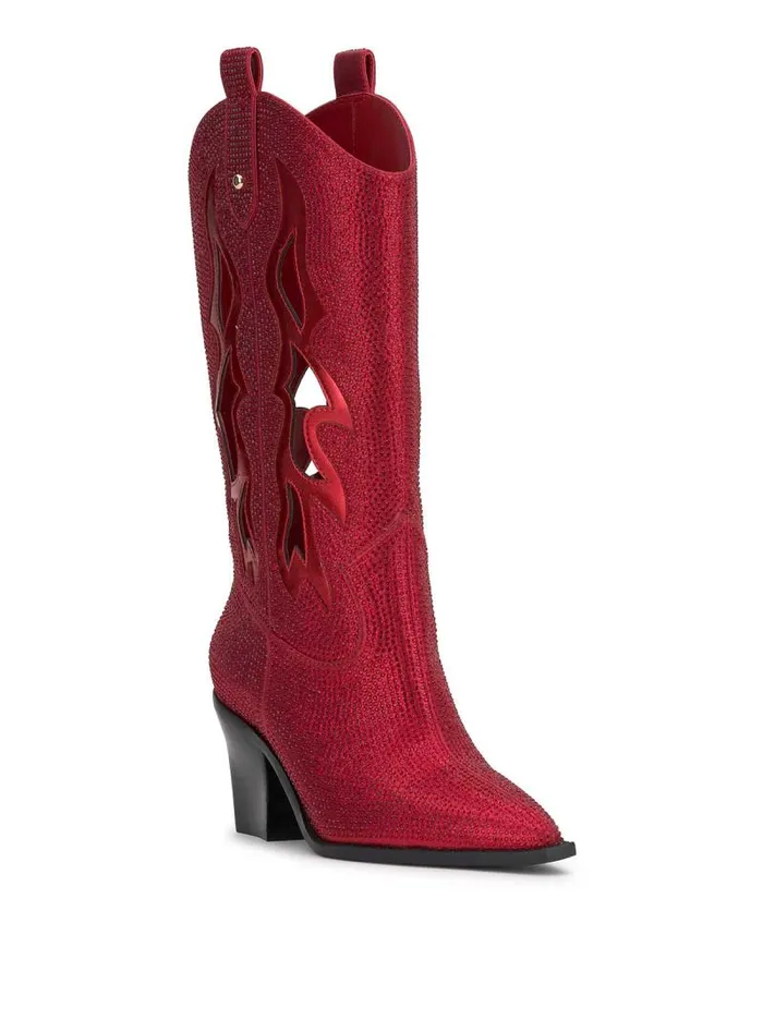Women Jessica Simpson Boots and Booties Ginika Western Boot In Red Muse