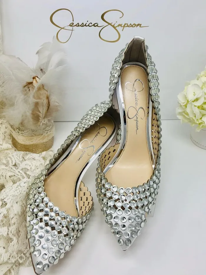 Women Jessica Simpson Bridal Preppi High Heel In White