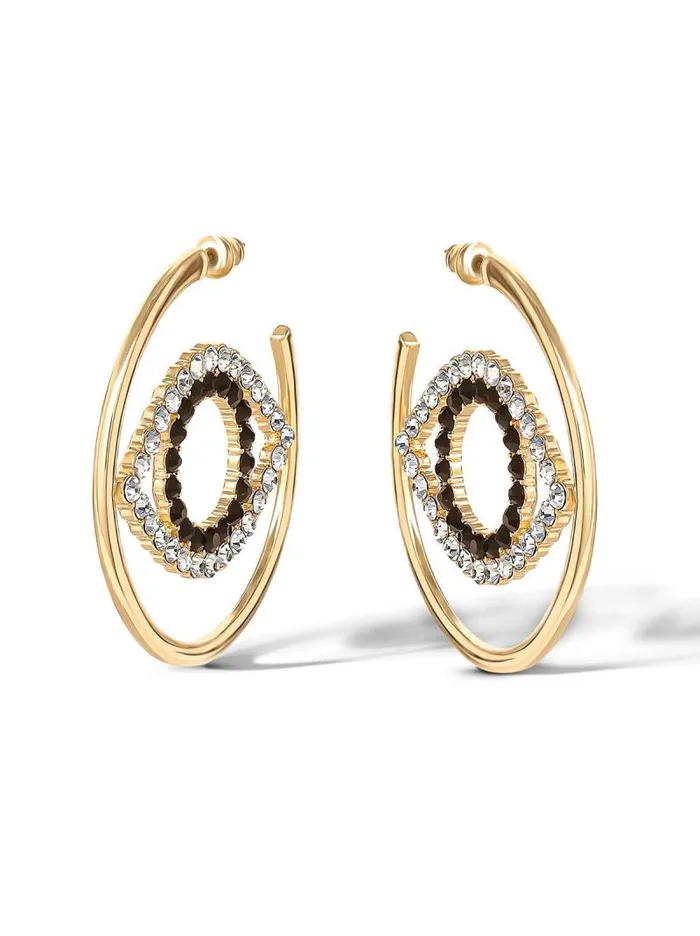 Women Jessica Simpson Earrings Crystal Eye Hoop Earrings