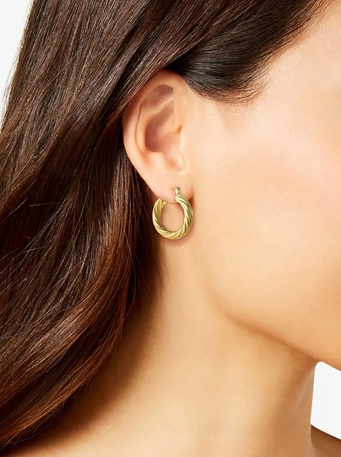 Women Jessica Simpson Earrings Thick Twisted Hoop Earrings In Gold