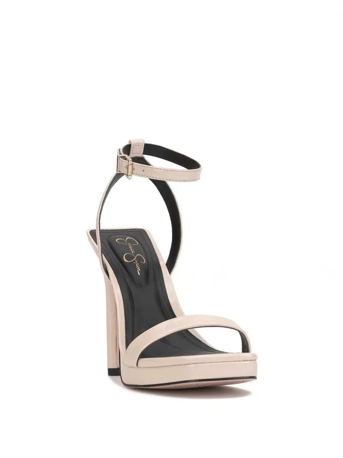 Women Jessica Simpson Sandals Adonia High Heel In Chalk