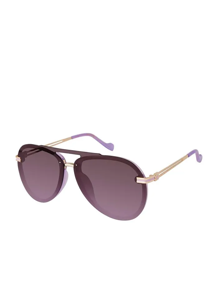 Women Jessica Simpson Sunglasses Metal Aviator Sunglasses In Light Purple