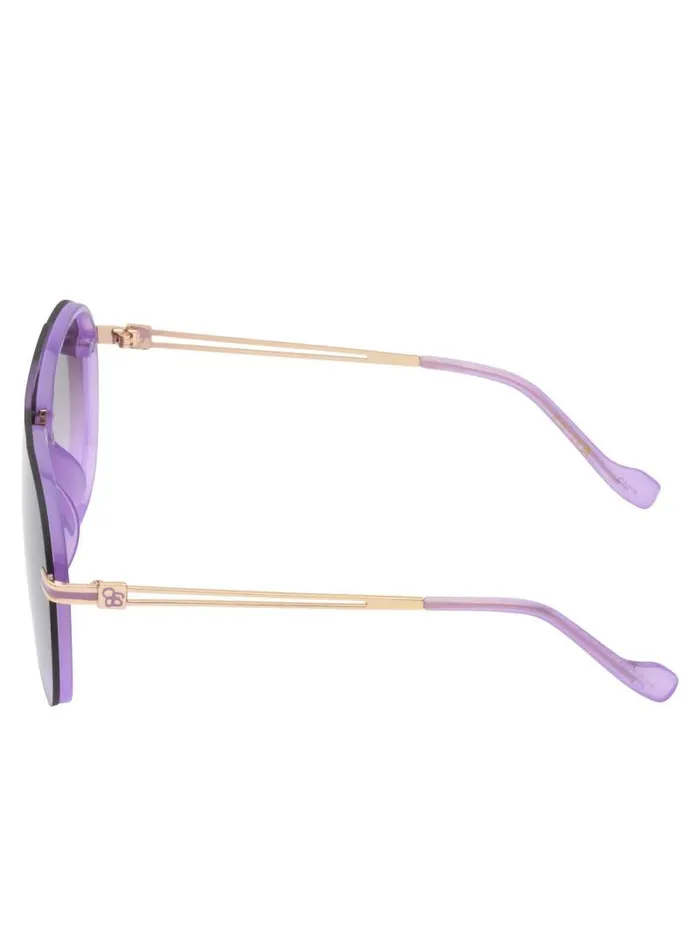 Women Jessica Simpson Sunglasses Metal Aviator Sunglasses In Light Purple