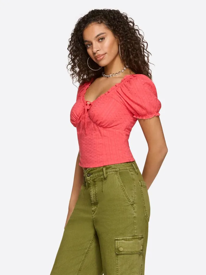 Women Jessica Simpson Tops and Tees Addy Bustier Top In Rose Of Sharon