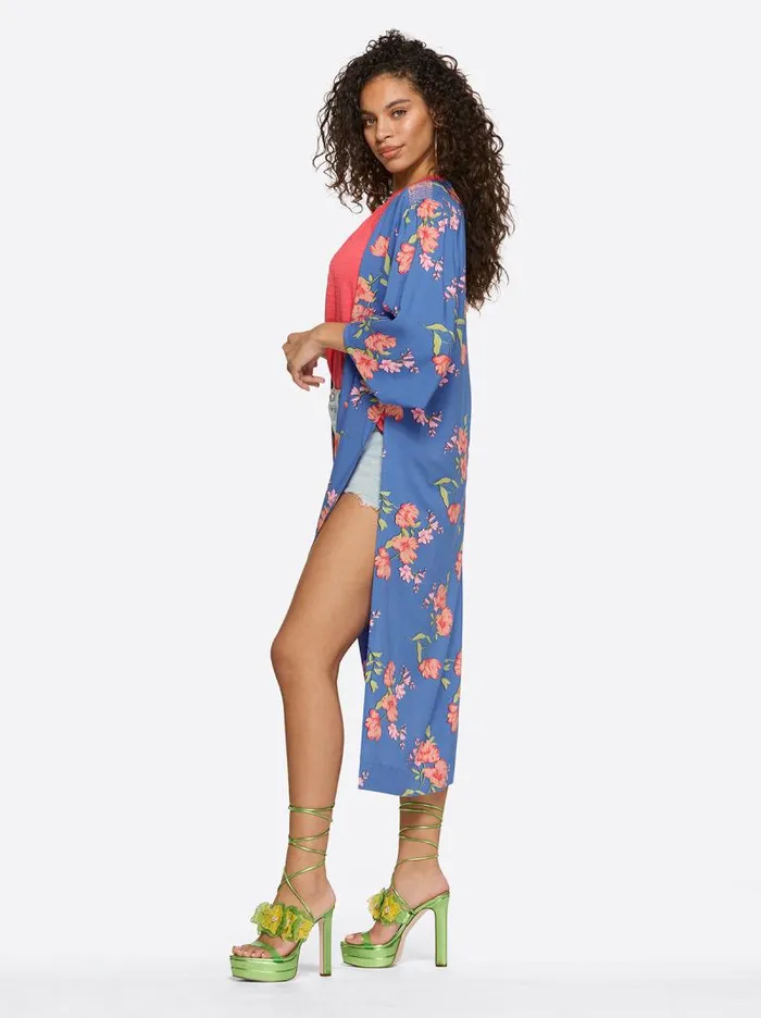Women Jessica Simpson Tops and Tees Amalia Kimono In Happy Floret