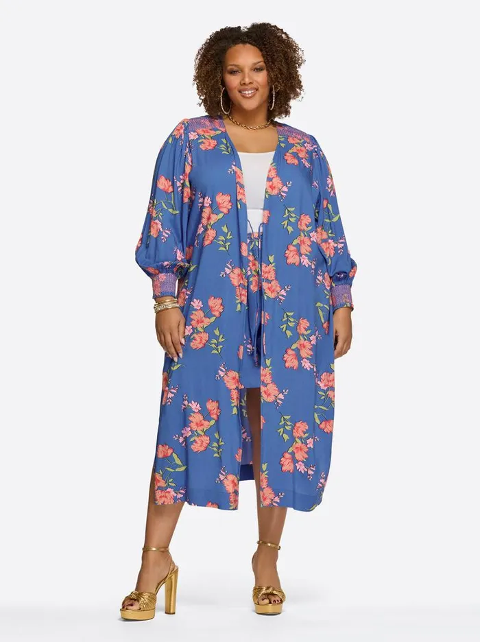 Women Jessica Simpson Tops and Tees Amalia Kimono In Happy Floret