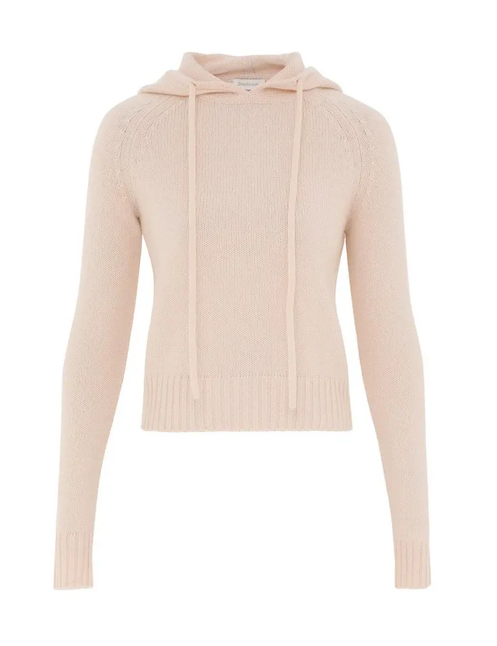 Women Knitwear Zimmermann Hooded Sweater Macadamia