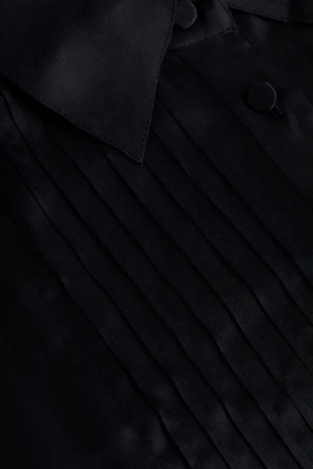 Women L039Agence Blouses and Tops Divya Silk Shirt Black Women L039Agence Blouses and Tops Divya Silk Shirt Black