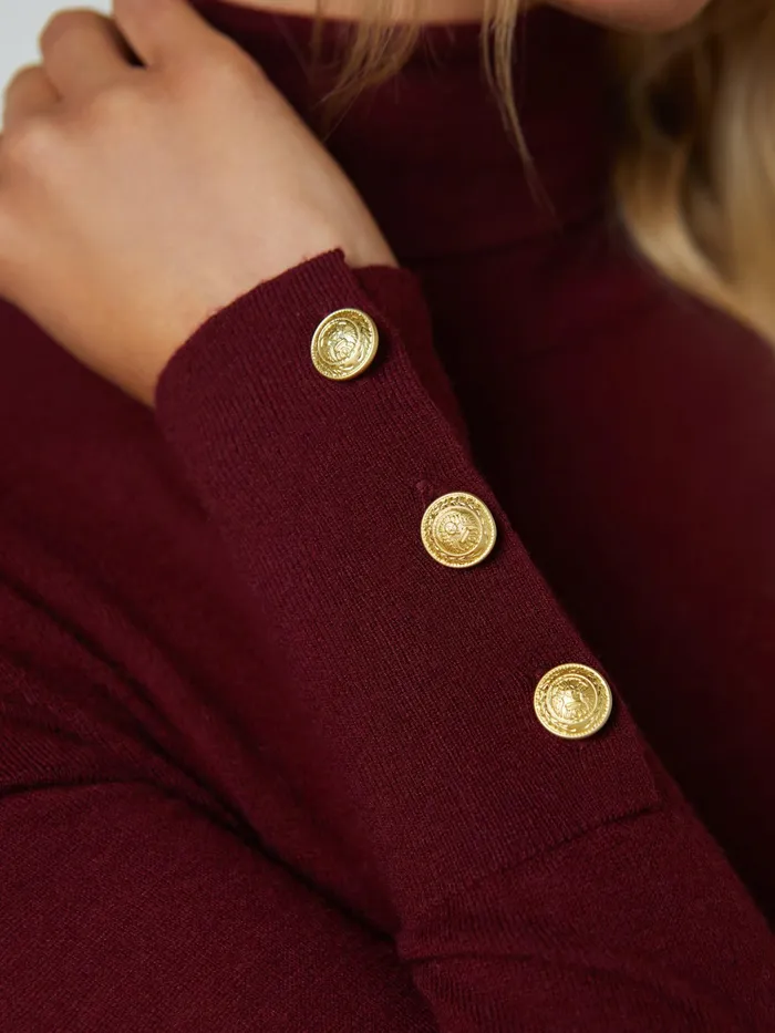 Women L039Agence Knitwear Flora Turtleneck Syrahgold Women L039Agence Knitwear Flora Turtleneck Syrahgold