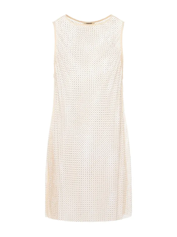 Women L039Agence Swim Cover Ups Angela Mesh CoverUp Dress Champagne Women L039Agence Swim Cover Ups Angela Mesh CoverUp Dress Champagne