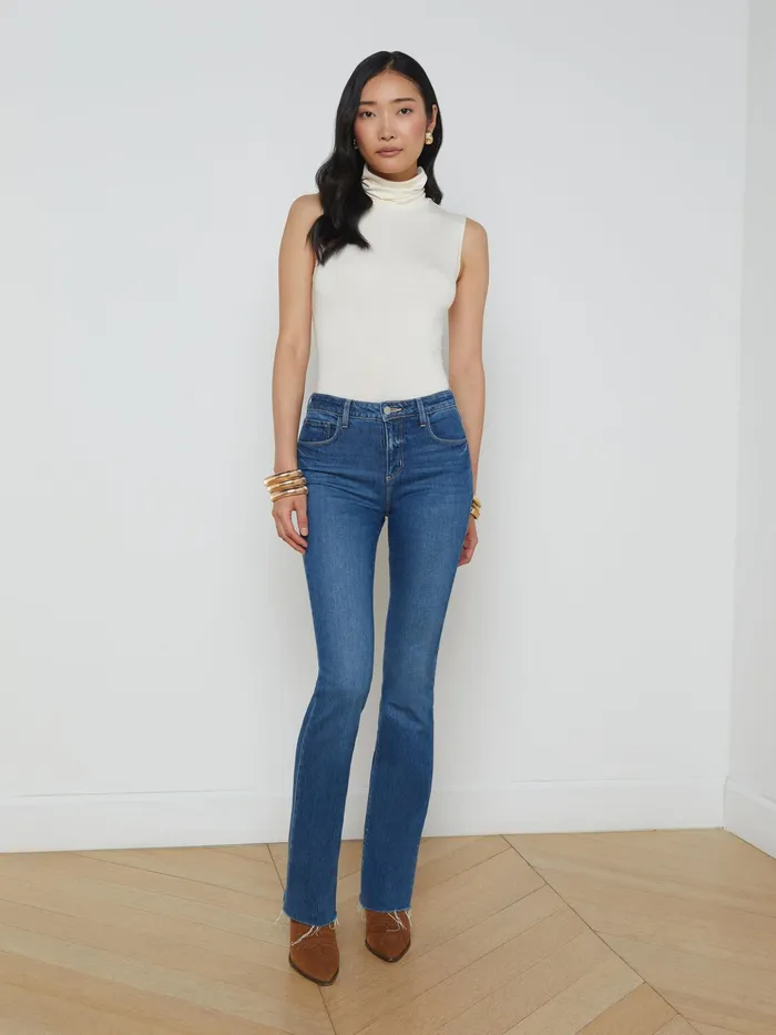 Women L039Agence Tees Ceci Sleeveless Turtleneck Vintage White Women L039Agence Tees Ceci Sleeveless Turtleneck Vintage White