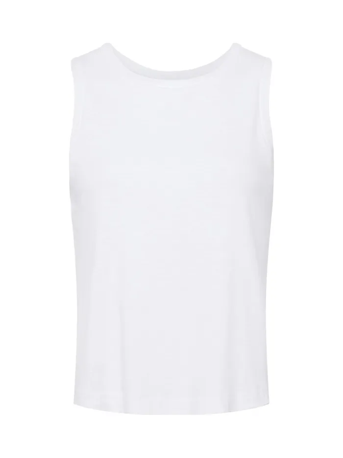 Women L039Agence Tees Mikaela Cotton Tank Soft White Women L039Agence Tees Mikaela Cotton Tank Soft White