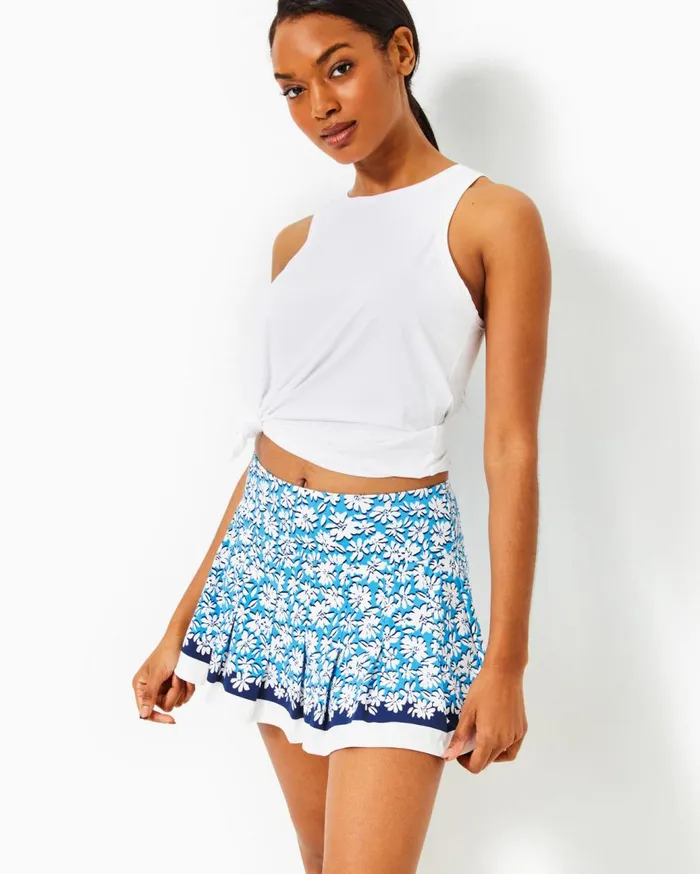 Women Lilly Pulitzer Bottoms UPF 50 Luxletic Annora Skort Lunar Blue Palm Beach Petals Engineered Luxletic Women Lilly Pulitzer Bottoms UPF 50 Luxletic Annora Skort Lunar Blue Palm Beach Petals Engineered Luxletic