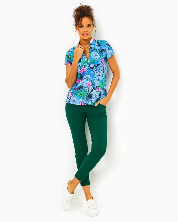 Women Lilly Pulitzer Tops UPF 50 Luxletic Frida Polo Multi Soiree All Day