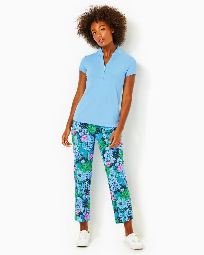 Women Lilly Pulitzer Tops UPF 50 Luxletic Frida Polo Multi Soiree All Day