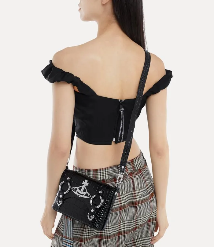 WomenMen Kim Crossbody Bag Black Vivienne Westwood Crossbody Bags WomenMen Kim Crossbody Bag Black Vivienne Westwood Crossbody Bags
