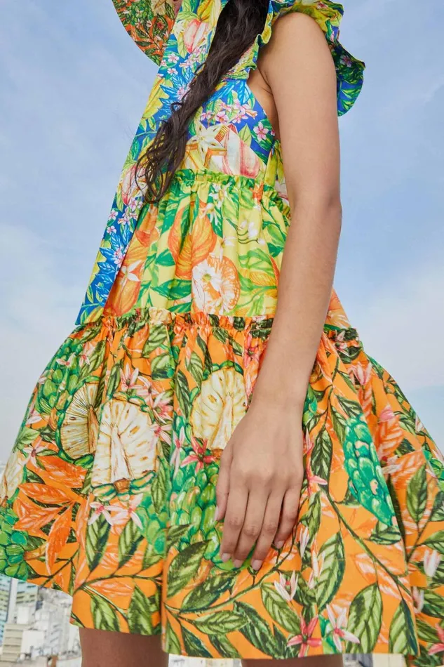 Women Mini Dresses Farm Rio Caipirinha Tiered Mini Dress