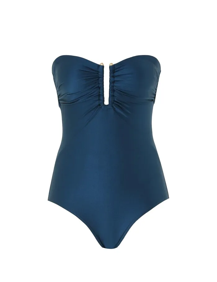 Women One Pieces Zimmermann Lightburst Deep U Trim 1pc Teal