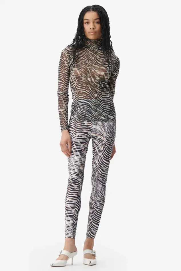 Women Pants and Skirts Lala Berlin Legging Leonie Polyester Mix Dark Zebra Shibori Women Pants and Skirts Lala Berlin Legging Leonie Polyester Mix Dark Zebra Shibori
