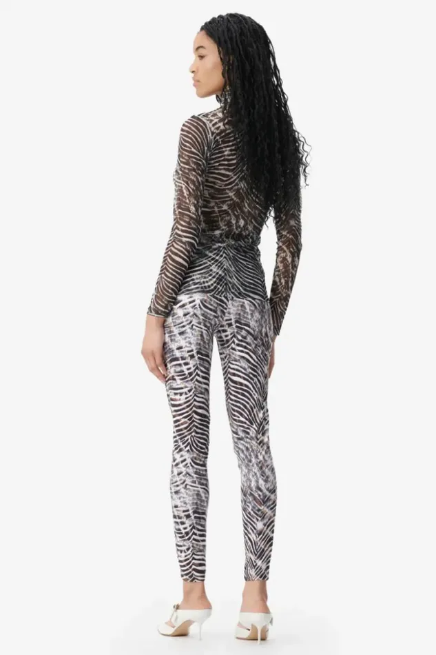 Women Pants and Skirts Lala Berlin Legging Leonie Polyester Mix Dark Zebra Shibori Women Pants and Skirts Lala Berlin Legging Leonie Polyester Mix Dark Zebra Shibori