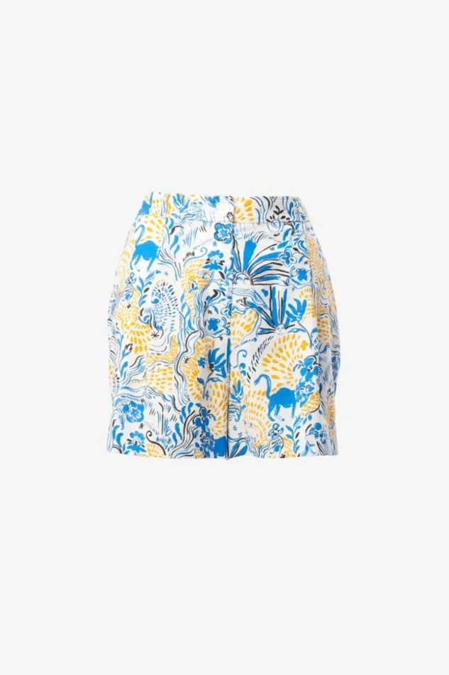 Women Pants and Skirts Lala Berlin Pants Ponyo Linenviscose Blend Magic Garden Day Women Pants and Skirts Lala Berlin Pants Ponyo Linenviscose Blend Magic Garden Day