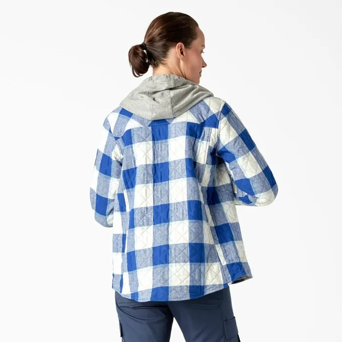 Womens Flannel Hooded Shirt Jacket Surf Blue Campside Plaid Surf Blue Campside Plaid a1l Women Dickies Coats and Jackets Womens Flannel Hooded Shirt Jacket Surf Blue Campside Plaid Surf Blue Campside Plaid a1l Women Dickies Coats and Jackets