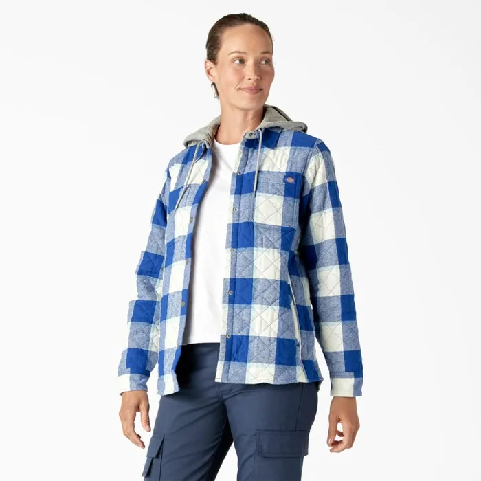 Womens Flannel Hooded Shirt Jacket Surf Blue Campside Plaid Surf Blue Campside Plaid a1l Women Dickies Coats and Jackets Womens Flannel Hooded Shirt Jacket Surf Blue Campside Plaid Surf Blue Campside Plaid a1l Women Dickies Coats and Jackets