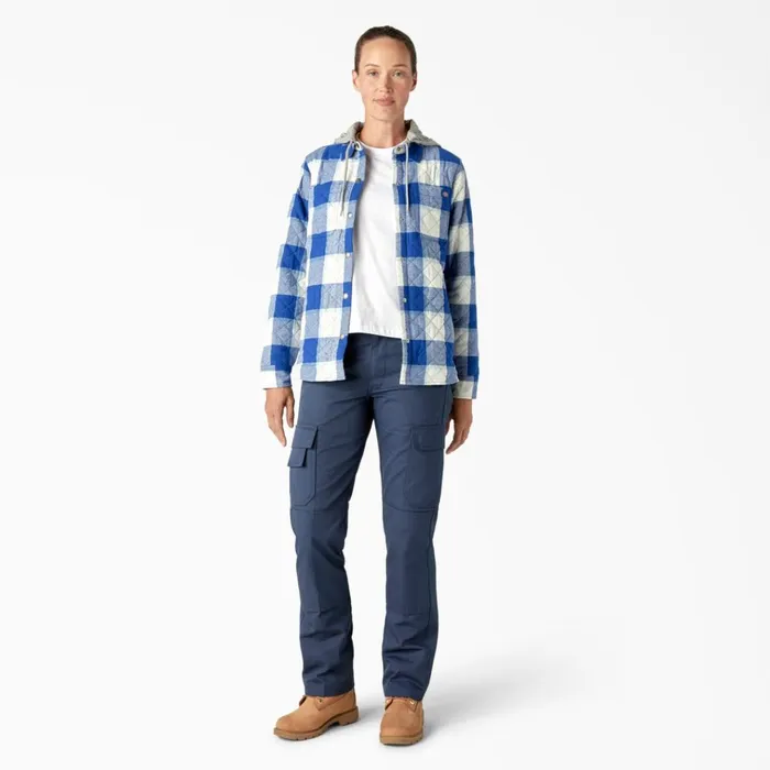 Womens Flannel Hooded Shirt Jacket Surf Blue Campside Plaid Surf Blue Campside Plaid a1l Women Dickies Coats and Jackets Womens Flannel Hooded Shirt Jacket Surf Blue Campside Plaid Surf Blue Campside Plaid a1l Women Dickies Coats and Jackets